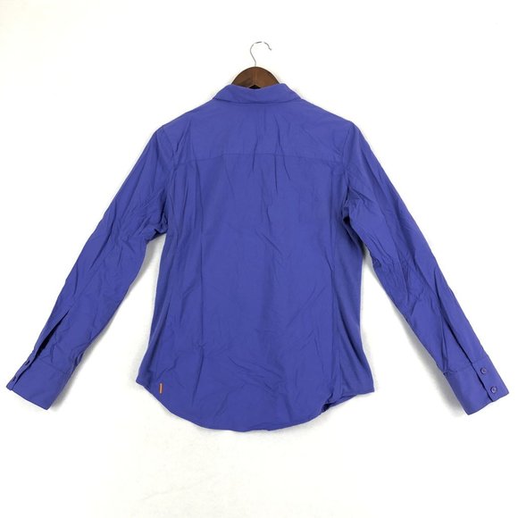 Lucy Women's Size Large Purple Long Sleeve Button Down Shirt Collared - Picture 10 of 10